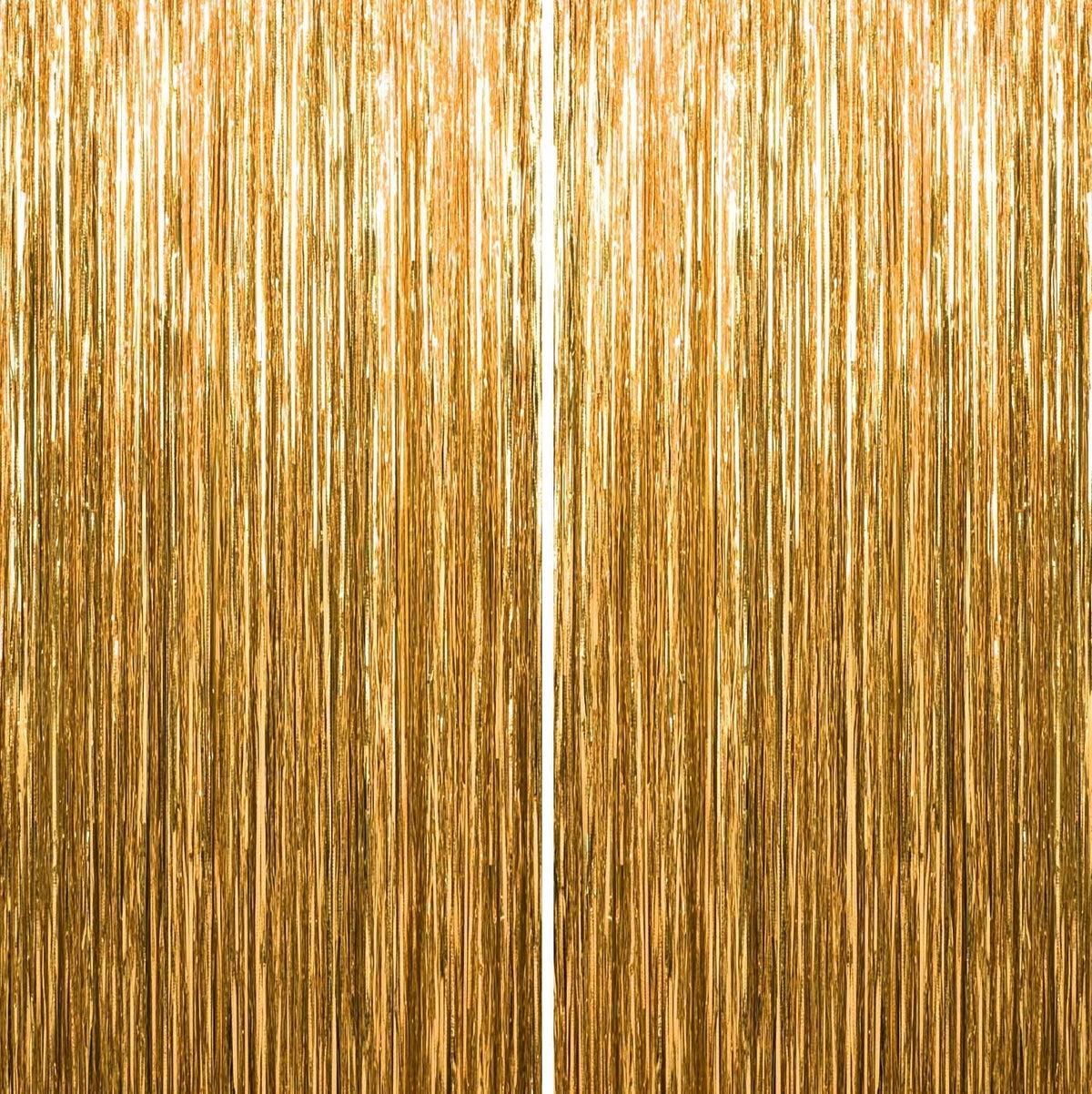 Sm:)e 2-Pack Light Bright Silver Foil Fringe Curtains for Events - Birthday, Wedding, Graduation, Christmas, Baby Shower, various festivals Decor Photo Booth Fun!