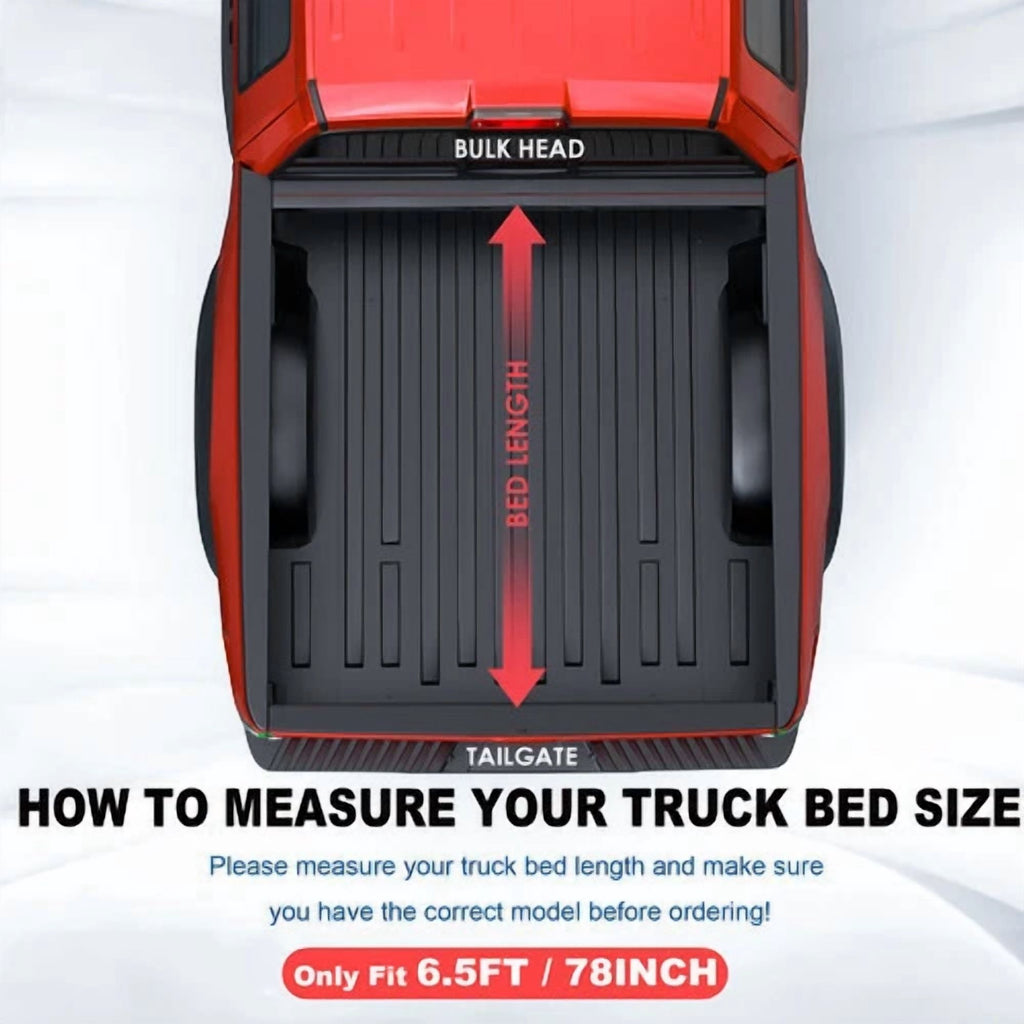 MOSTPLUS 6.5FT 4-Fold Soft Truck Bed Tonneau Cover for 2014-2018 Chevy Silverado / GMC Sierra