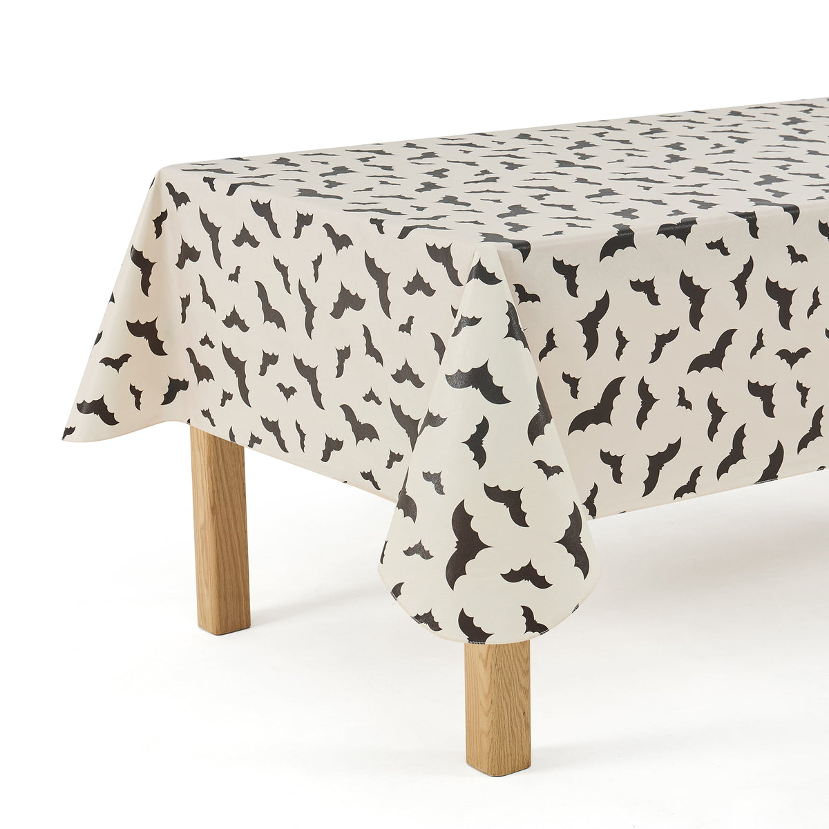 Way To Celebrate Halloween PEVA Tablecloth Indoor & Outdoor Table 60" x 102" - Bat Toss