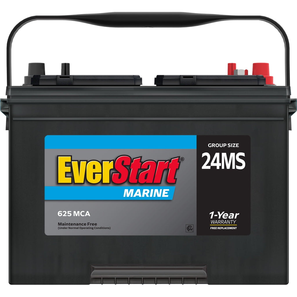 EverStart Lead Acid Marine Starting Battery, Group Size 24MS, 12 V, Minimum 930 MCA