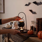 Metal Cauldron Tealight Warmer, Black, 9", Halloween by Way To Celebrate