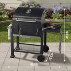 Expert Grill Heavy Duty Charcoal Grill 24 Inch Black Steel