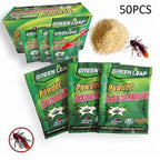 Green Leaf Powder Cockroach Killer Bait - 20-100 Packs