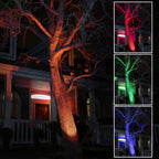 Halloween Lightshow Up Lights Tree Lights 8 LED Halloween Color Changing Red Green and Blue