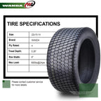 WANDA 22X10-14 Lawn Mower Tractor Cart Turf Tires 4 Ply 22x10x14 -Set 2-13216