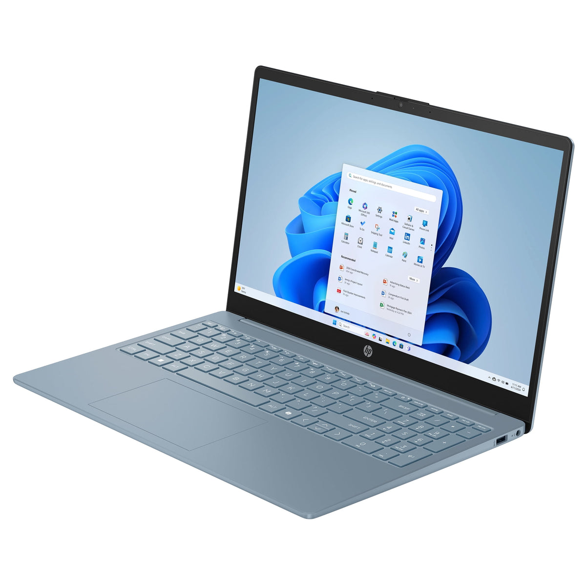 HP 15.6 inch HD Windows Laptop Intel Processor N250 4GB 128GB UFS Moonlight Blue