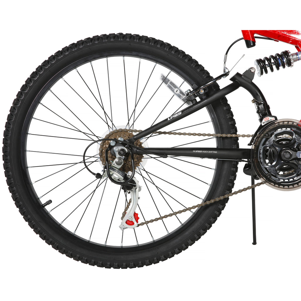 Dynacraft Gauntlet Boys 24" Mountain Bike, For Ages 12+, Red