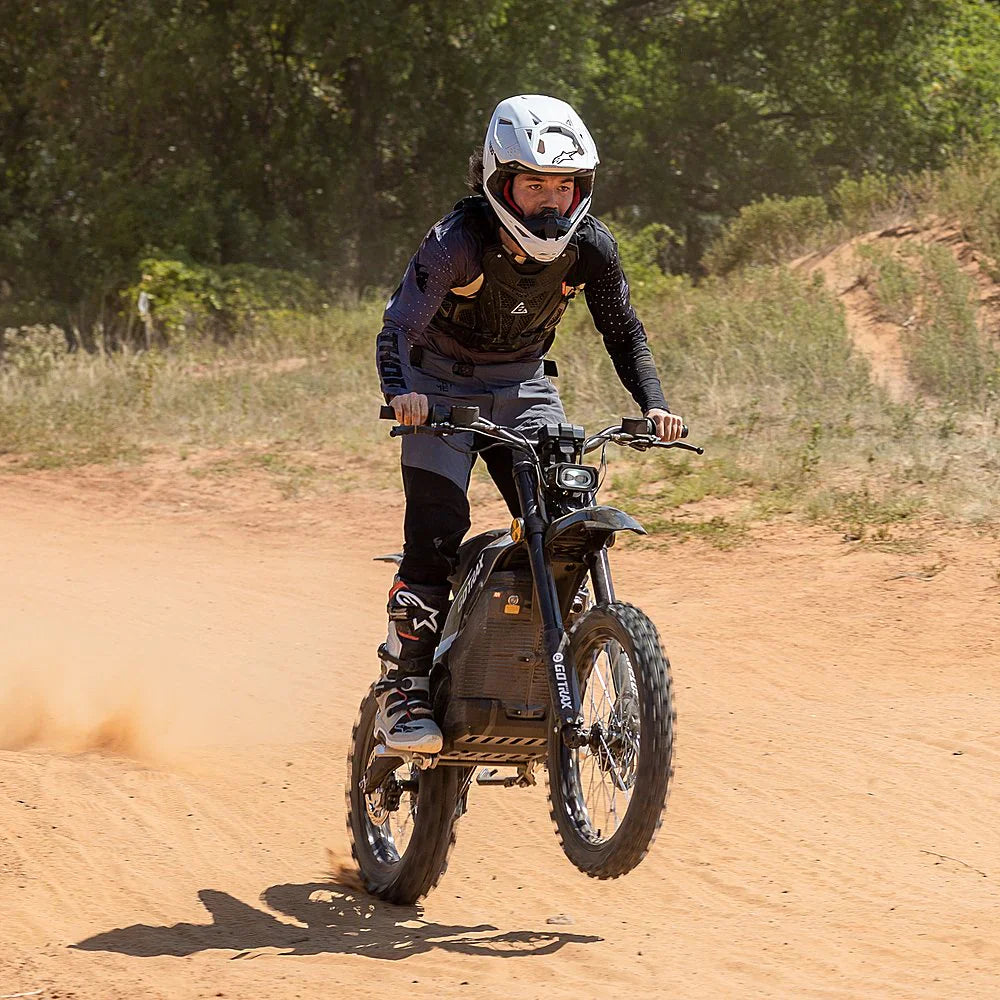 GoTrax Everest Electric Dirt Bike - 50 mi Max Range, 53 mph Max Speed