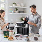 AIRMSEN 12-Cup Drip Coffee Maker with K Cup Combo, Programmable Coffee Machine with 1-4 Cup Setting, Single Serve or Coffee Pot, Auto Shut-off, Spill