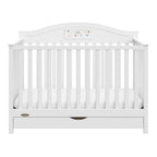 Graco Story 5-in-1 Convertible Baby Crib with Drawer and Reversible Headboard, White