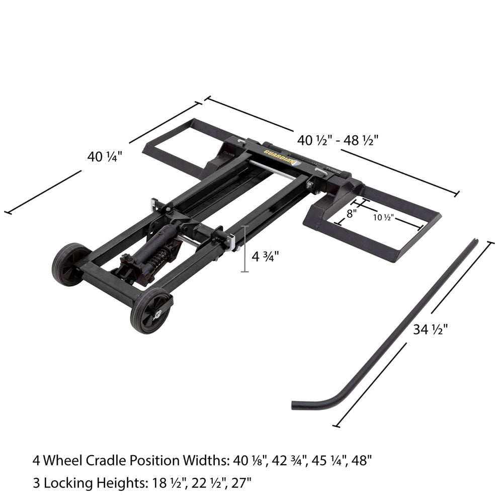 Guardian Hydraulic Lawn Mower Lift Jack
