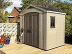 Keter Resin Outdoor Storage Shed, Taupe, 8 x 11 Foot - Factor