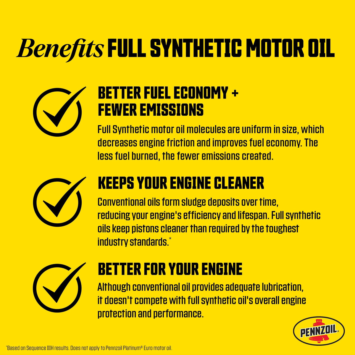 3 pack) Pennzoil Ultra Platinum Full Synthetic 5W-30 Motor Oil, 5 Quart