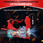 HOTREE Cordless Electric Leaf Blower, 480CFM/160MPH, 6 Speed Mode with 2 Batteries for Lawn, Patio & Dust Cleaning