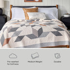 Better Homes & Gardens Starburst Patchwork Cotton Quilt, Full/Queen