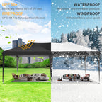 SANOPY 10' x 20' Pop Up Canopy Tent with Air Vent, Removable Sidewalls & Reflective Strips, Outdoor Instant Shelter Gazebo for Party, Camping, Beach