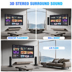 Sound Bar for Smart TV, 100W Bluetooth 5.3 Soundbar, 2-in-1 Detachable Sound Bar for TV, ARC/Optical/AUX, Surround Sound System for TV, Home Theater