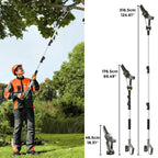 Vipuse 2-in-1 Cordless Pole Saw with 4.0Ah Rechargeable Batteries and 2.0Ah Fast Charger,16ft Max Extension,7 inch Mini Brushless Chainsaws for Tree