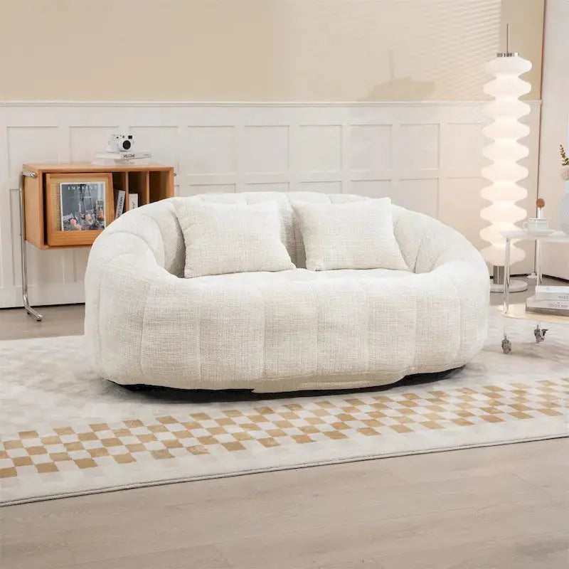 Adult-Sized Multi-Hue Bean Bag Lounge Chair, 43in L x 35in W x 31in H