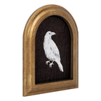 My Texas House B&W Crow Halloween Art 8x10 Antique Gold Arch MDF Framed Antique Paper