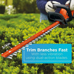 BLACK+DECKER 40V MAX Cordless Hedge Trimmer, 24-Inch - LHT2436
