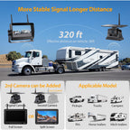Xroose Magnetic Solar Wireless Backup Camera 7''HD 1080P Monitor No Drilling 2-Min Installation IR Night Vision Waterproof Rear View Camera