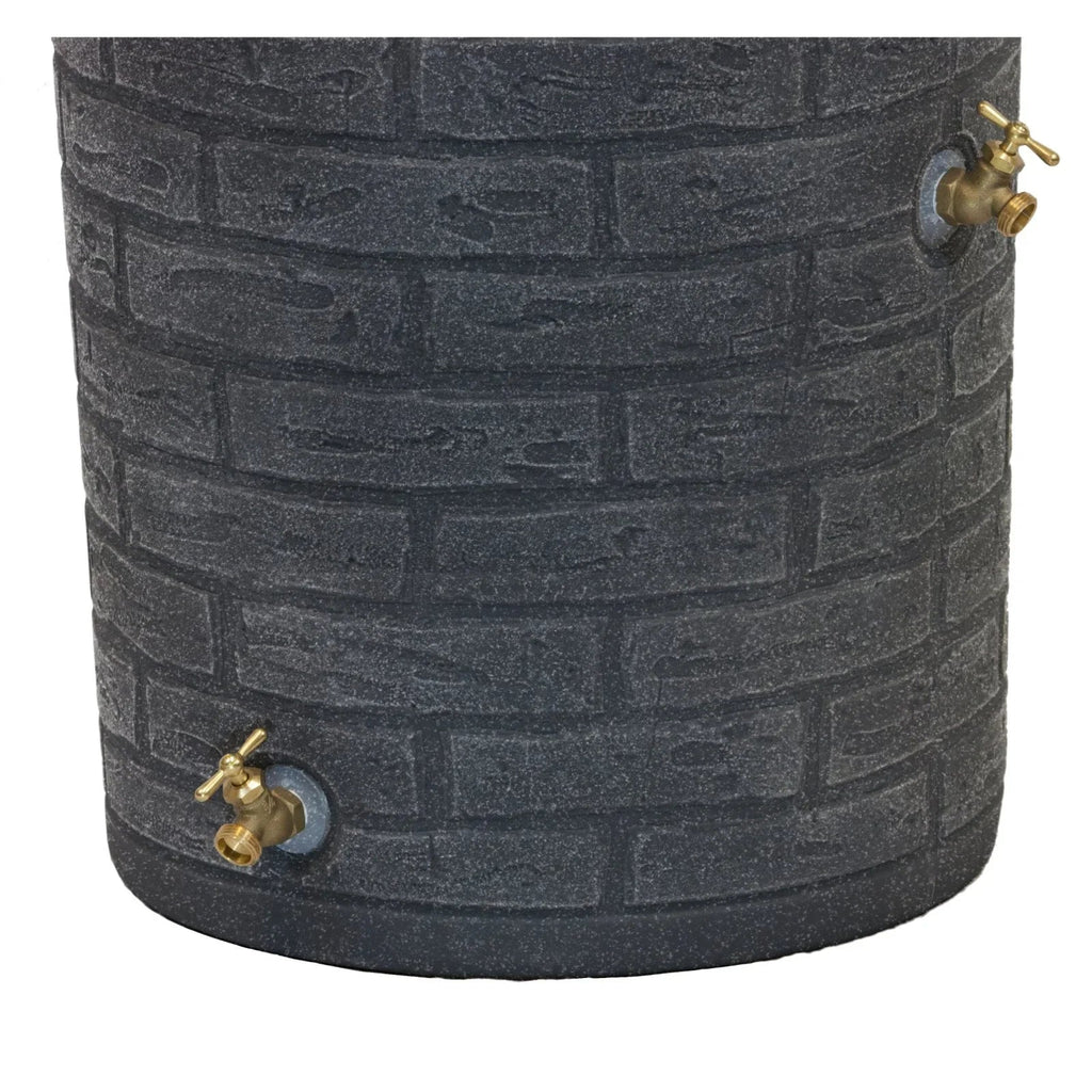 Good Ideas Impressions Downton Rain Saver Rain Barrel, 50 Gallon, Dark Granite - IMP-D50-DAR