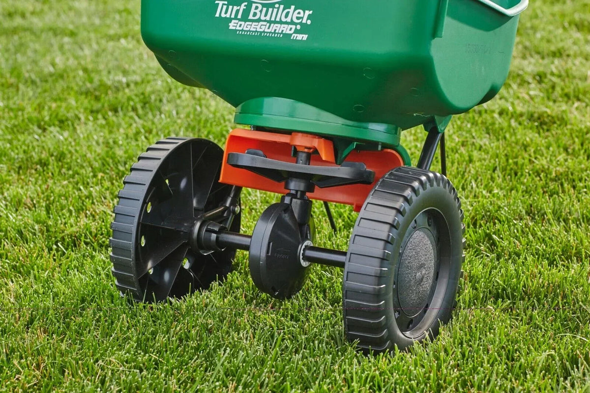 Scotts Turf Builder EdgeGuard Mini Broadcast Spreader - 5,000 Sq. Ft.