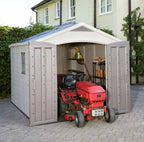 Keter Resin Outdoor Storage Shed, Taupe, 8 x 11 Foot - Factor