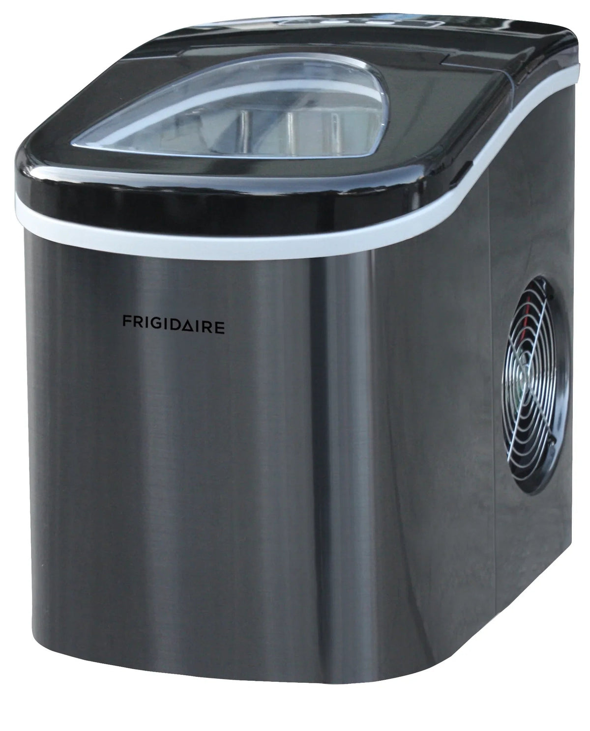 Frigidaire Portable Self-Cleaning Ice Maker, Black Stainless Steel - EFIC117-Ssblack_Sc