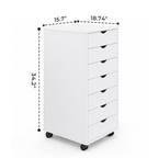 Alvantor 5/7-Drawer Storage Cabinet with Rolling Wheels, Lockable Casters, Spacious Drawers & Top Shelf for Office & Home