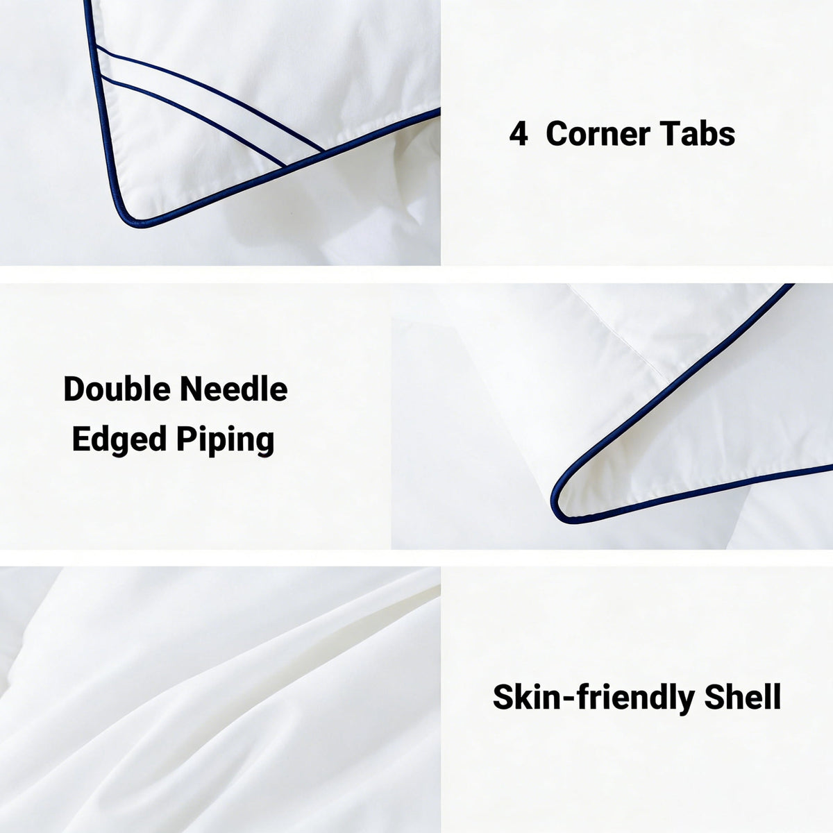 Yalamila Down Comforter Twin Size, 100% Cotton Ultra Soft Duvet Insert for All Season, Hotel Luxury Breathable Goose Feather Down Fiber Bedding