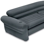 Intex Inflatable L-Shaped Corner Sofa With Cup Holders, Gray, 2-Pack