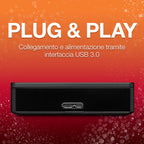 Seagate Backup Plus Slim Portable 2TB External Hard Drive USB 3.0, Black