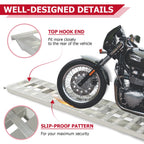 Kojem 60"x15" Aluminum 6800 LBS Loading Trailer Ramps for Truck Car Auto ATV UTV Universal Hook Attaching End Knife Foot 1 pair