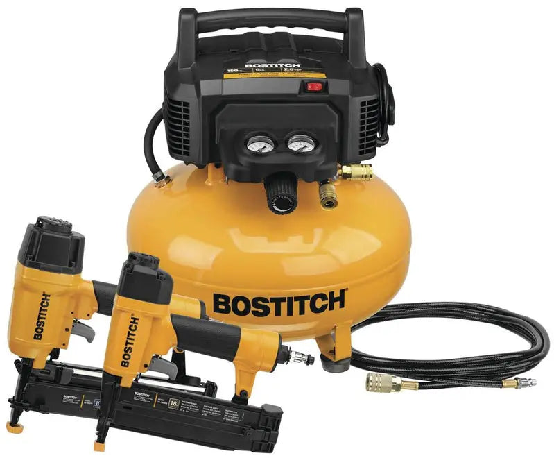 Bostitch 6-Gallon 150 PSI Portable Electric Air Compressor Dual-Tool Combo Kit