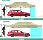 COBIZI 10x20 ft Commercial Pop-Up Canopy Tent With 6 Sidewalls And Roller Bag