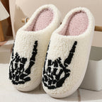 BERANMEY Halloween Slippers for Women Perfect Soft Plush Comfy Warm Slip-On Cute Womens Slippers Indoor Fluffy House Slippers for Women and Men Non-slip Fuzzy Flat Slides