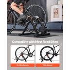 KFFKFF Foldable Magnetic Bike Trainer Stand, Adjustable 6-Level Resistance, Compatible with 26-29 Inch & 700C Wheels, Indoor Cycling Equipment with