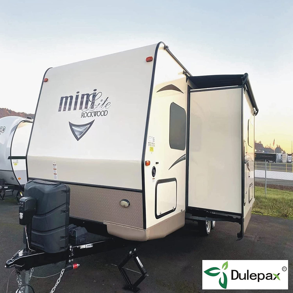Dulepax RV Slide Out Awning Fabric Replacement 46" x 300" Universal Slide-Topper Replacement for 5th Wheel RVs, Travel Trailers and Motorhomes, White