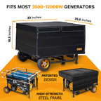 IGAN Generator Tent Waterproof Generator Cover Windproof Kit 3500–12000 Watt 10 lb. Pro Max Black