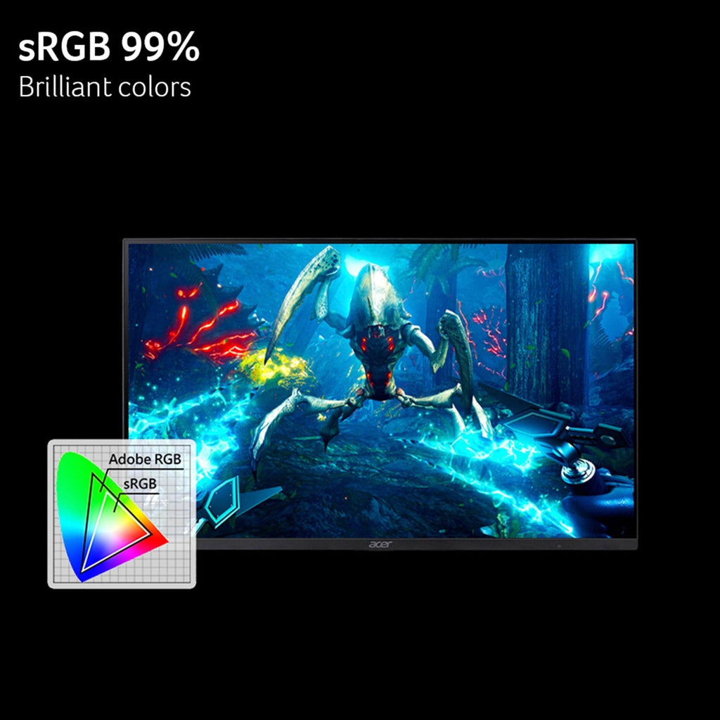 Acer Nitro 27" WQHD (2560 x 1440) IPS Gaming Monitor, AMD FreeSync Premium Technology, Up to 200Hz, Up to 0.5ms, Black, MGA270U X2biipx