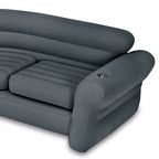 Intex Inflatable L-Shaped Corner Sofa With Cup Holders, Gray, 2-Pack