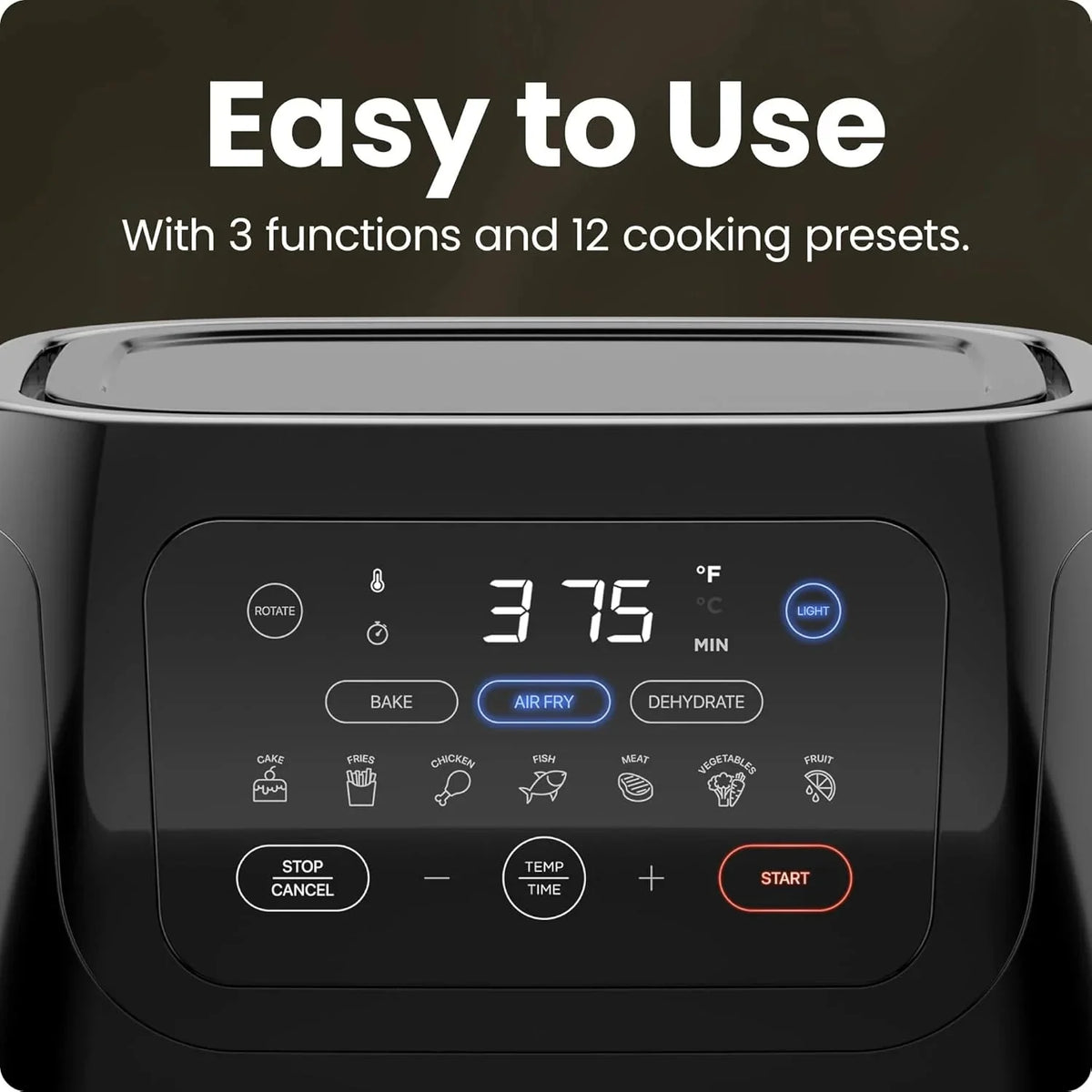 Chefman Digital Air Fryer With Rotisserie, 10 Qt, 17 Presets - CRJ38-10-RDO-V2