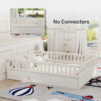 Montessori Toddler Floor Bed - Low-Profile Solid Wood Frame With Support Slats