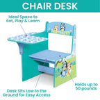Delta Children Bluey 3-Piece Toddler Bedroom Set With Bed, Chair Desk And Toy Organizer - Blue