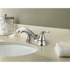 Moen Adler Two-Handle 4" Centerset Spot Resist Brushed Nickel Bathroom Faucet