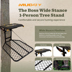 Muddy Boss Hang-On Stand - Durable Steel Outdoor Hunting Tree Stand