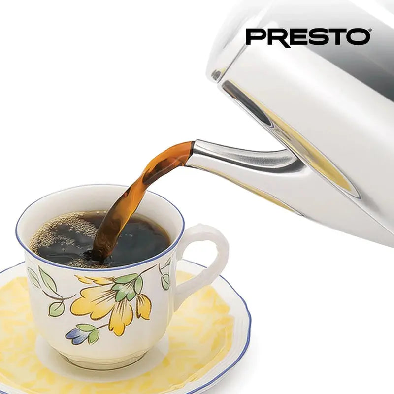 Presto Stainless Steel Percolator Coffee Maker, 2 To 12 Cups, Silver