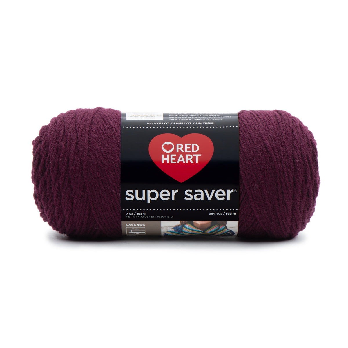 Red Heart Super Saver 4 Medium Acrylic Yarn Black 7oz 198g 364 Yards